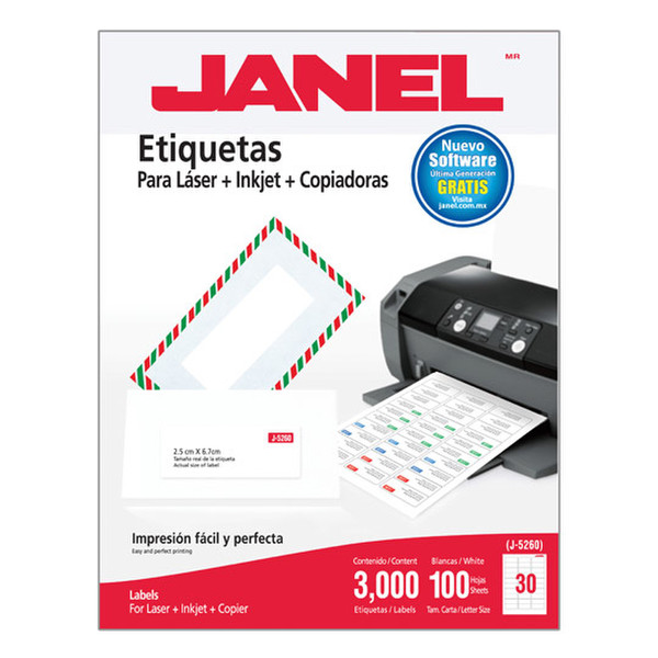 Janel 1095260101 printer label
