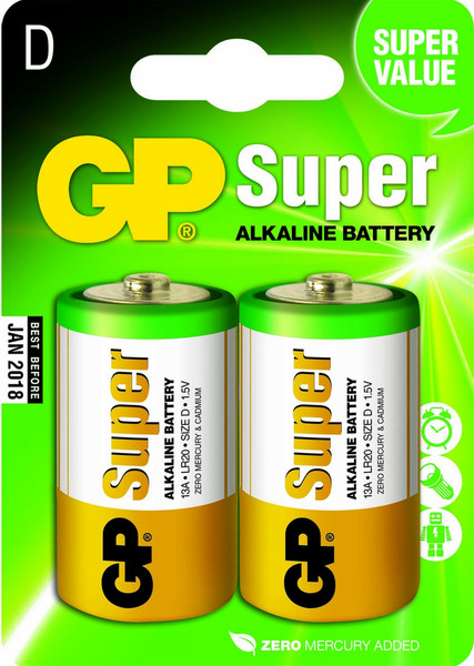 GP Batteries Super Alkaline D