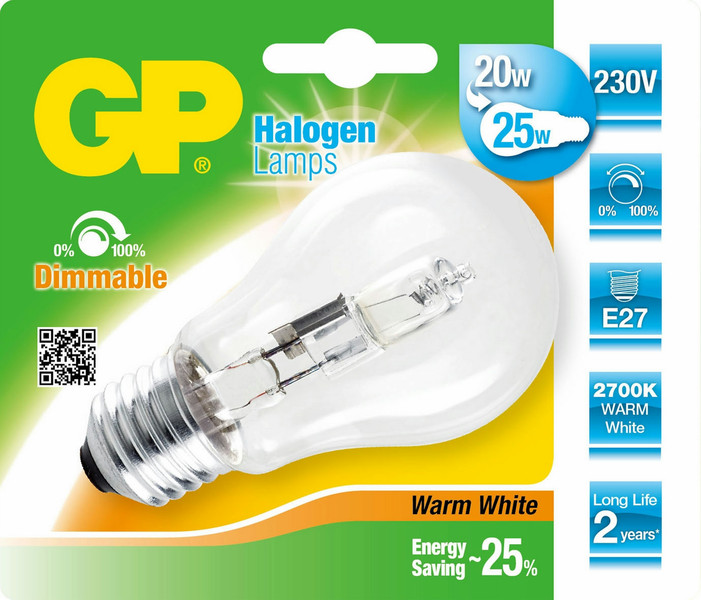 GP Lighting 047476-HLME1 20Вт E27 D Теплый белый галогенная лампа