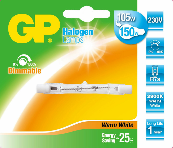 GP Lighting 047568-HLME1 120Вт R7s D Теплый белый галогенная лампа