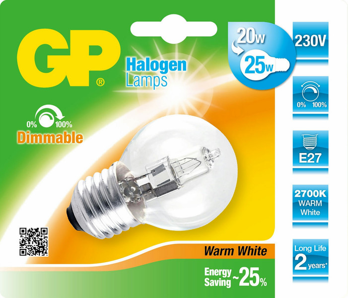 GP Lighting 047506-HLME1 20Вт E27 D Теплый белый галогенная лампа