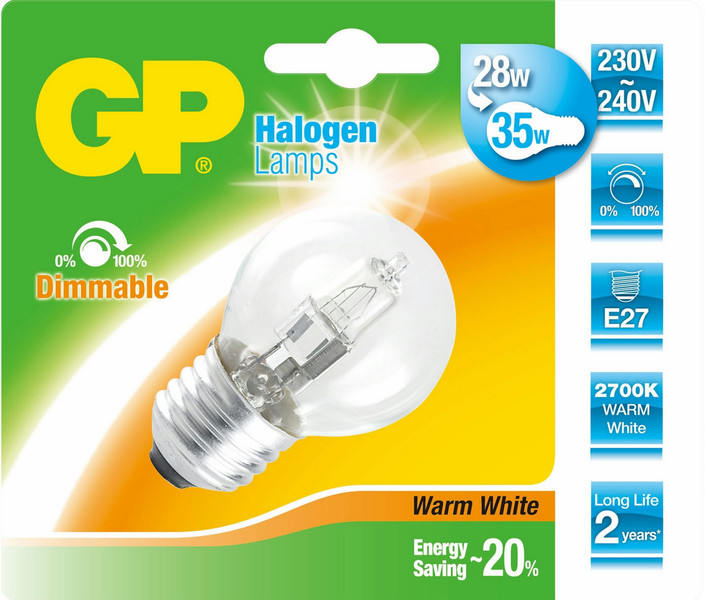 GP Lighting 046646-HLME1 30Вт E27 D Теплый белый галогенная лампа