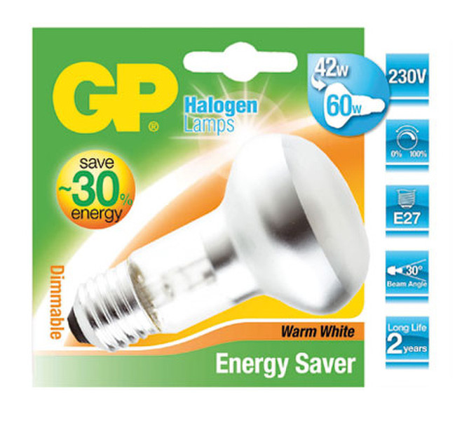 GP Lighting JB1135 42Вт E27 C Теплый белый галогенная лампа