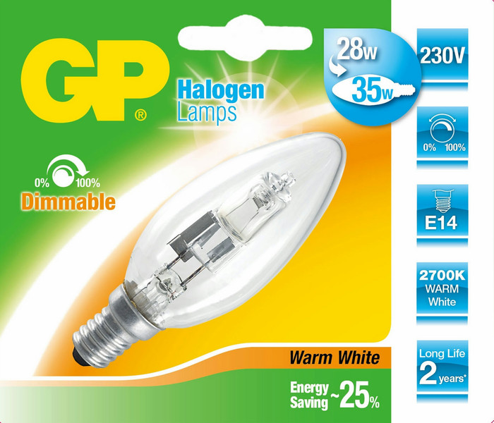 GP Lighting 046615-HLME1 30Вт E14 D Теплый белый галогенная лампа