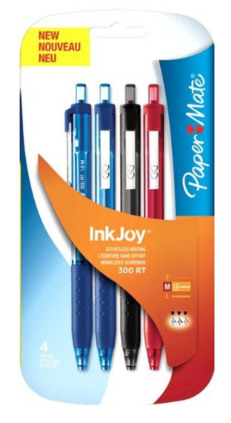 Papermate InkJoy 300 RT Clip-on retractable ballpoint pen Medium Multi 4Stück(e)