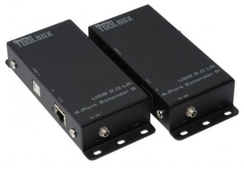 ITB GTB-USB2.0-4LR-BLK Network transmitter & receiver Black