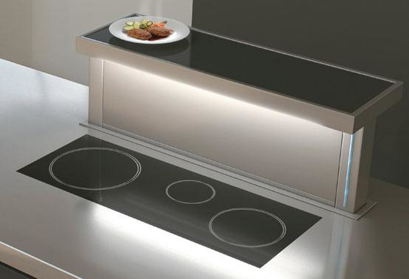 Pando E-500 Downdraft 940m³/h Black, Stainless steel