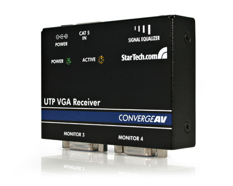 StarTech.com VGA Cat5 Receiver Черный AV ресивер