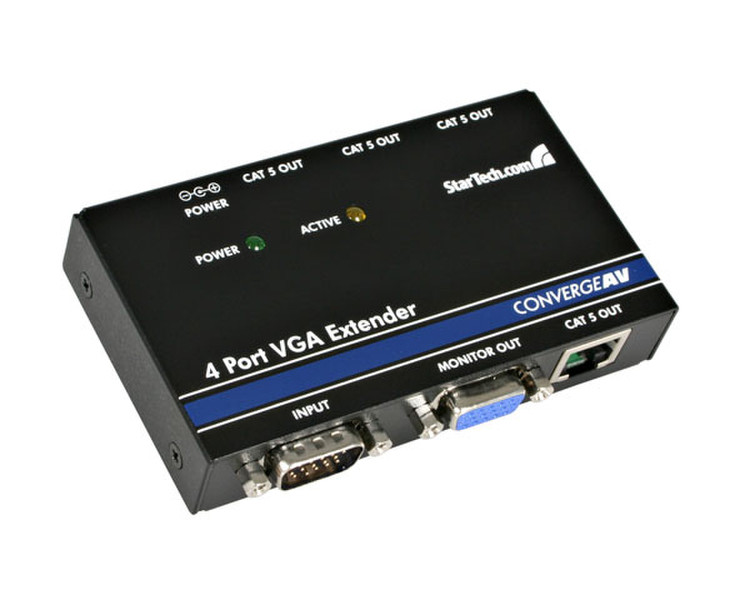 StarTech.com Converge A/V 4 Port VGA Cat5 UTP Extender interface cards/adapter