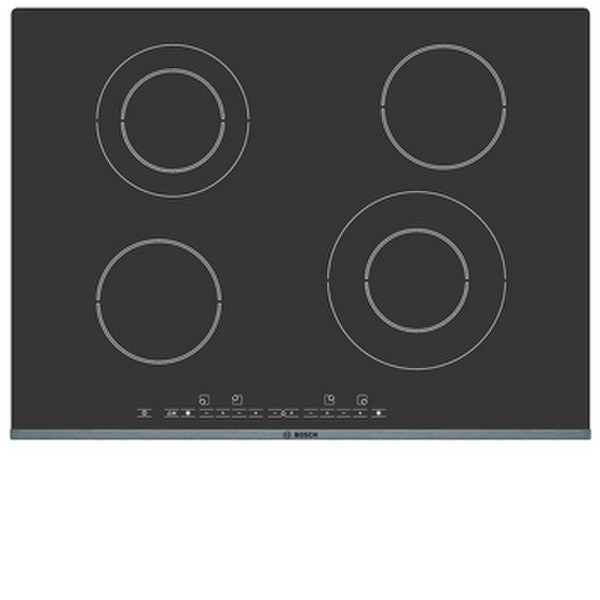 Bosch Facetrand, Touch-Control, 70 cm Встроенный Ceramic hob Черный