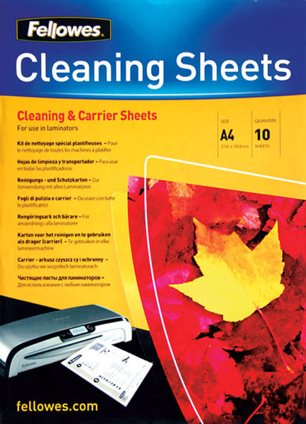 Fellowes Cleaning Sheets A4, 10 pcs. A4 10шт пленка для ламинирования