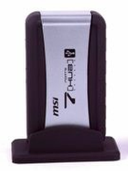 MSI USB-7P-BR-010R 480Мбит/с Черный хаб-разветвитель