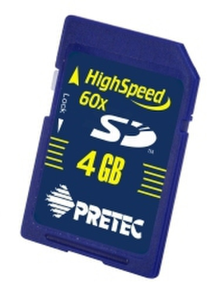 Pretec SecureDigital HighSpeed 60x - 4GB 4GB SD memory card