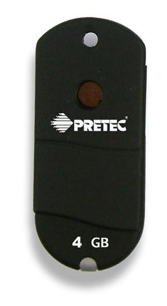 Pretec I-Disk Wave USB 2.0 - 4GB 4GB USB 2.0 Typ A Schwarz USB-Stick