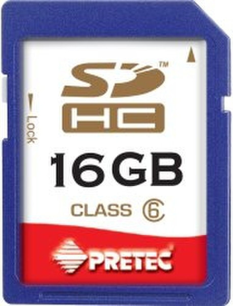 Pretec SDHC SecureDigital Card - 16GB 16GB SDHC memory card