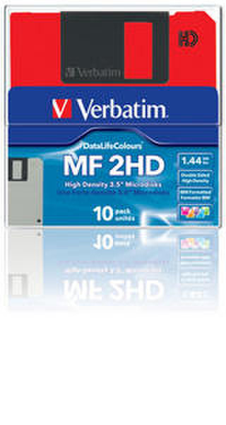 Verbatim MF2-HD DataLifeColours 10pk PB