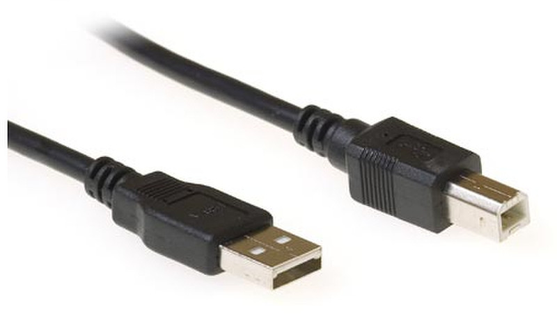Eminent USB 2.0, 0.5m 0.5м USB A USB B Черный