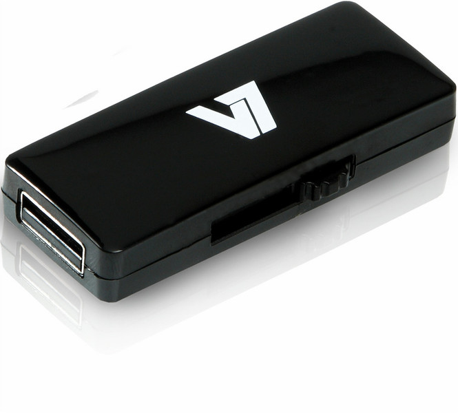 V7 Slide-In USB 2.0 Flash Drive 8GB black USB flash drive