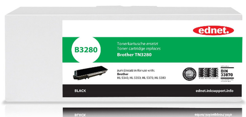Ednet 24002 8000страниц Черный тонер и картридж для лазерного принтера