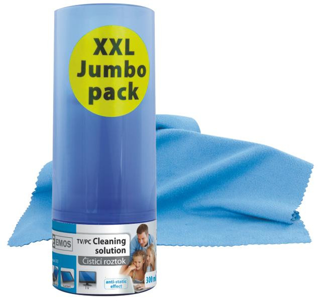 Emos 3231020301 Wet/Dry cloths & Liquid 300ml equipment cleansing kit