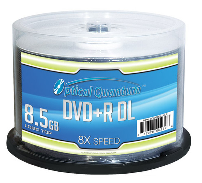 Vinpower Digital 50pcs, DVD+R DL, 8X, 8.5GB 8.5GB DVD+R DL 50pc(s)