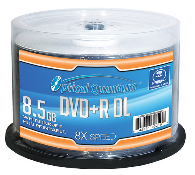 Vinpower Digital DVD+R DL, 8x, 8.5GB 8.5GB DVD+R DL 50Stück(e)