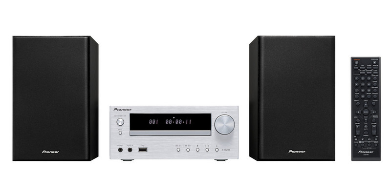 Pioneer X-HM11-S Micro-Set 30W Silber Home-Stereoanlage