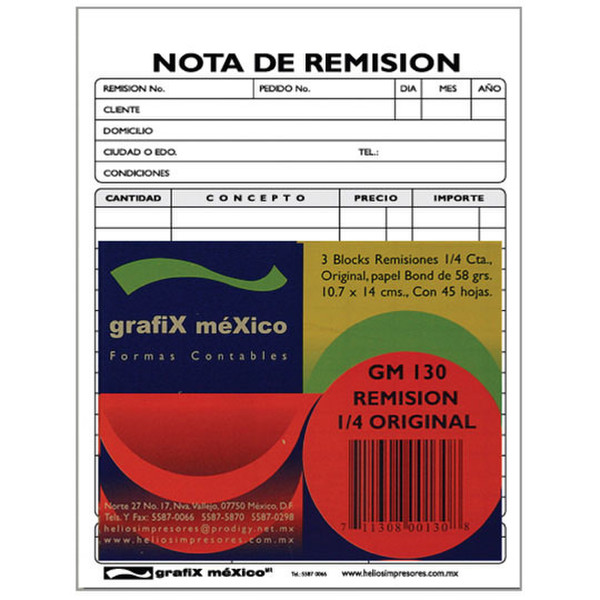 grafiX Green GM130 accounting form/book