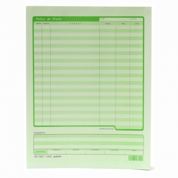 IRASAFORTEC PD-1002 accounting form/book