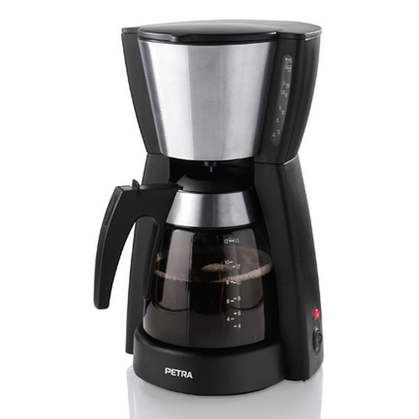 Petra KM 52.07 Drip coffee maker 1.25L 12cups Black,Stainless steel
