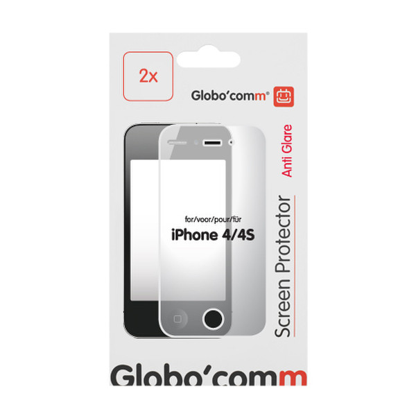 GloboComm G2DUOSPAGAPP4 iPhone 4 2Stück(e) Bildschirmschutzfolie