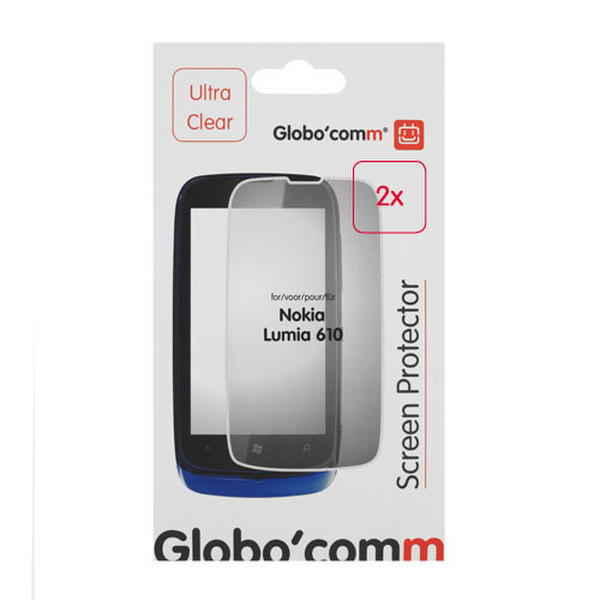 GloboComm G2DUOSPNOK610 Nokia 610 Lumia 2Stück(e) Bildschirmschutzfolie