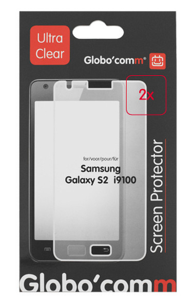 GloboComm G2DUOSPSAI9100 Samsung I9100 Galaxy S II 2шт защитная пленка