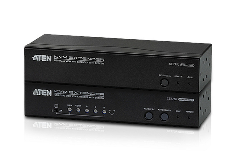 Aten CE775 AV transmitter & receiver Black AV extender