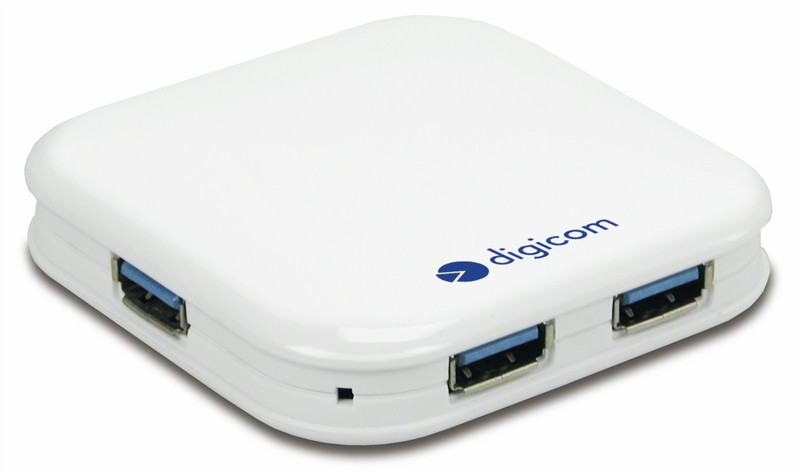 Digicom HUSB30P-G02 5000Мбит/с Белый хаб-разветвитель