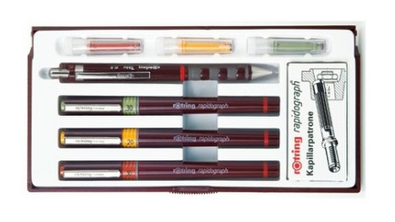 Rotring Rapidograph 0.2/0.4/0.6 Capped Black 4pc(s)