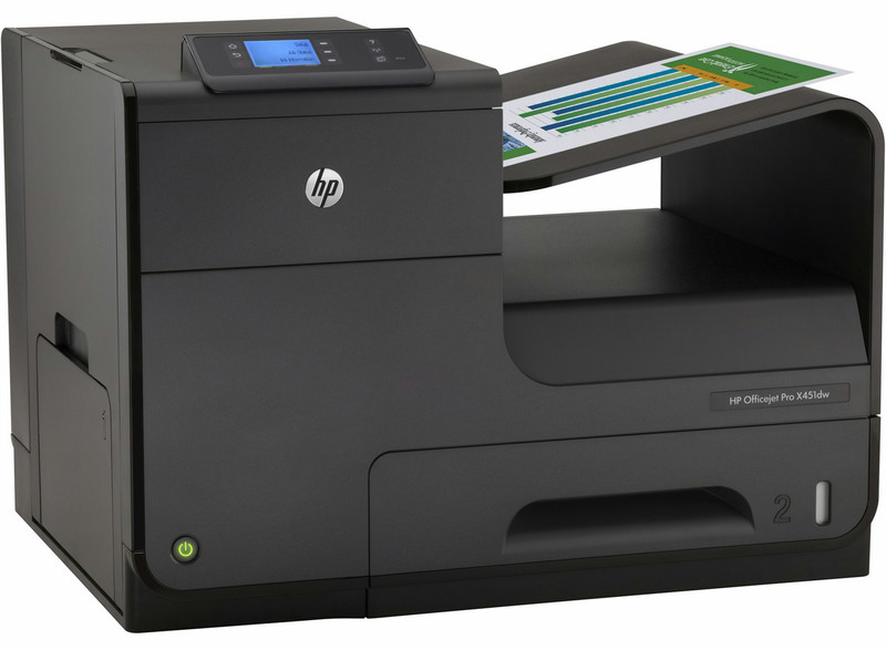 HP Officejet Pro X451dw Цвет 2400 x 1200dpi A4 Wi-Fi Черный струйный принтер