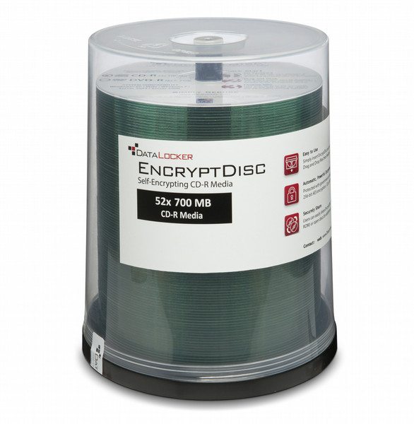 Origin Storage DataLocker EncryptDisc CD-R 100-Pack CD-R 700MB 100Stück(e)