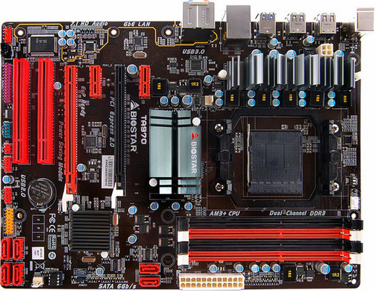 Biostar TA970 AMD 970 Socket AM3+ ATX motherboard