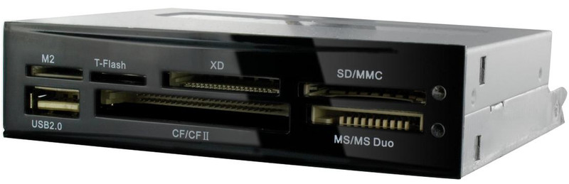 Atlantis Land P005-CAN-BS Eingebaut USB 2.0 Schwarz Kartenleser