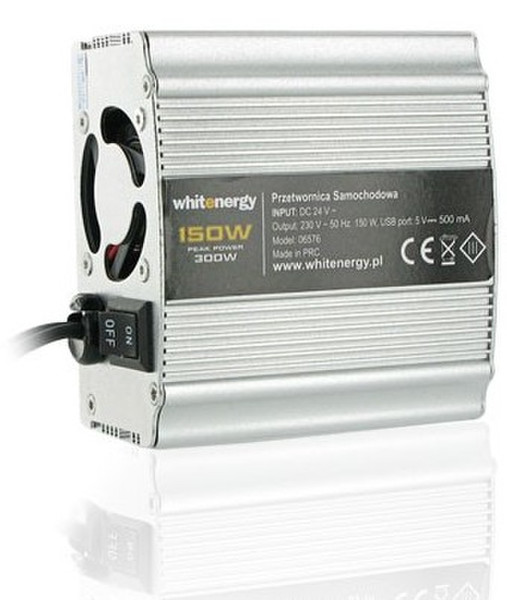 Whitenergy 06575 Для помещений 150Вт Cеребряный адаптер питания / инвертор