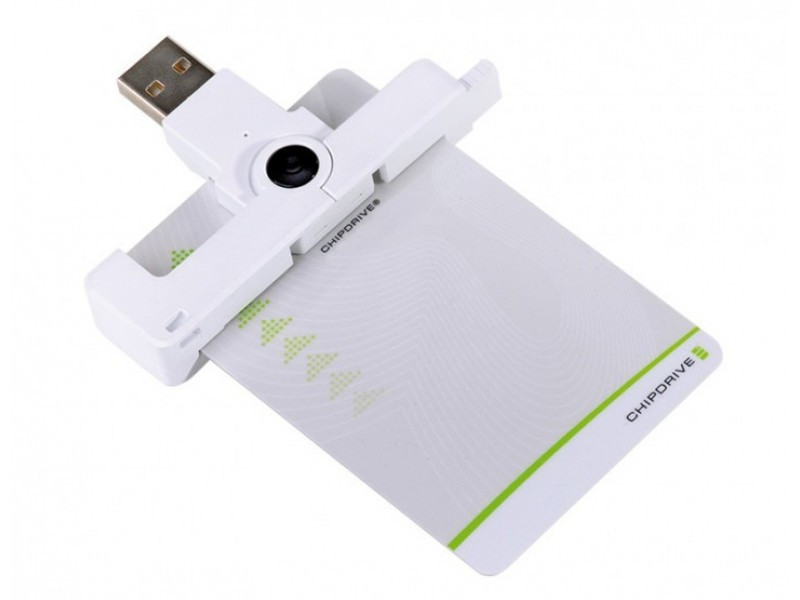 CHIPDRIVE SCR3500 Для помещений USB 2.0 Белый считыватель сим-карт