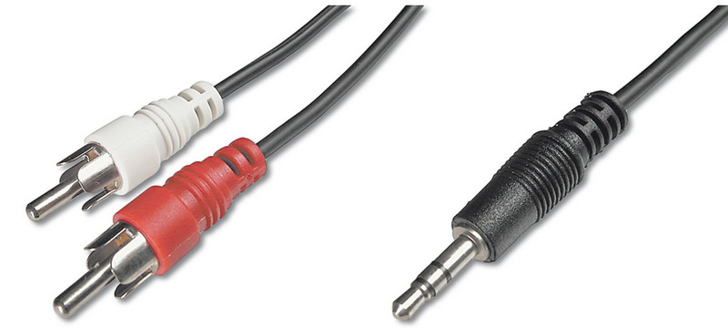 Digitus AK-510300-050-S 5m 2 x RCA 3.5mm Schwarz Audio-Kabel