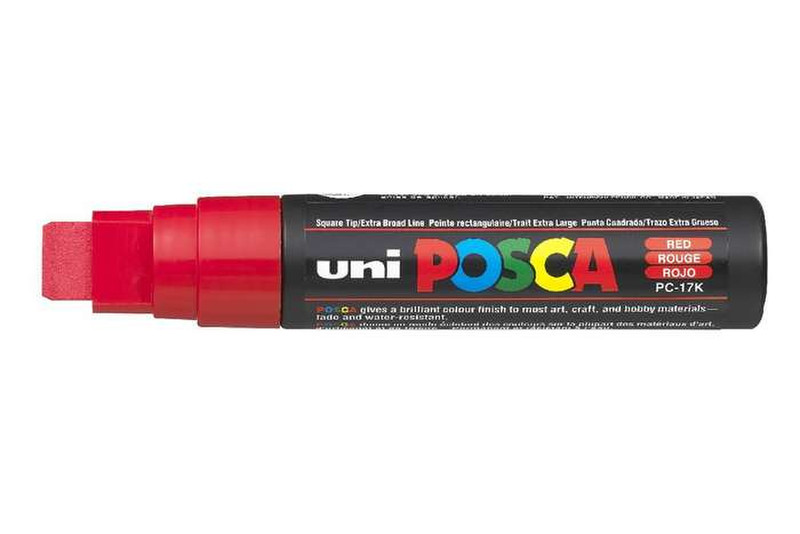 Uni-Ball uni POSCA PC-17K Скошенный наконечник Красный 1шт маркер