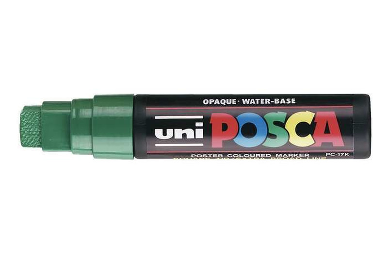 Uni-Ball uni POSCA PC-17K Скошенный наконечник Зеленый 1шт маркер