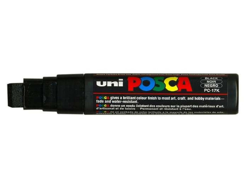 Uni-Ball uni POSCA PC-17K Скошенный наконечник Черный 1шт маркер