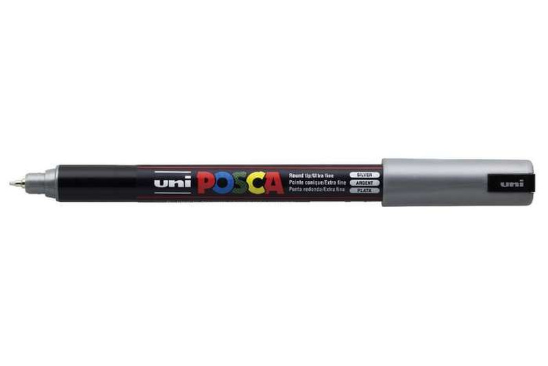 Uni-Ball uni POSCA PC-1MR Пулевидный наконечник Cеребряный 1шт маркер