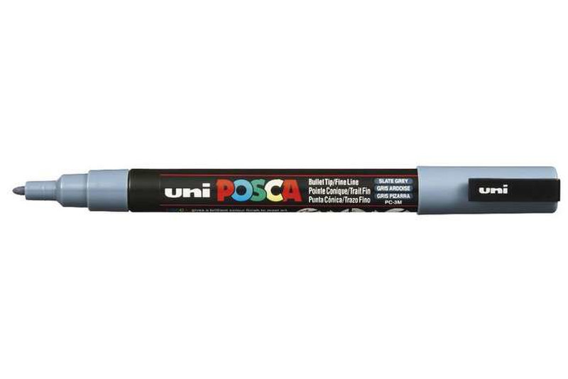 Uni-Ball uni POSCA PC-3M Пулевидный наконечник Серый 1шт маркер