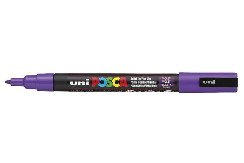 Uni-Ball uni POSCA PC-3M Пулевидный наконечник Фиолетовый 1шт маркер