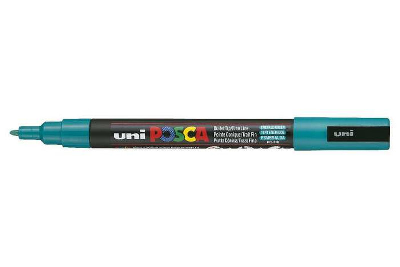 Uni-Ball uni POSCA PC-3M Пулевидный наконечник Зеленый 1шт маркер